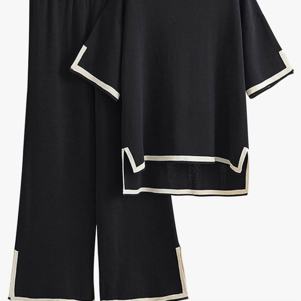 Viral amazon black and white lounge set